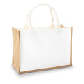 Custom Blank Jute Shopping Tote Bags Canvas Reusable Grocery Storage Handbags Eco Large Capacity Burlap Beach Daily Use Foldable